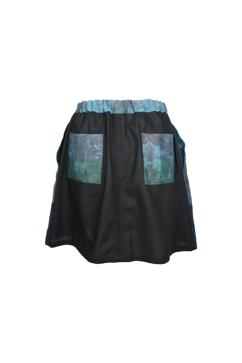 A-line patch skirt