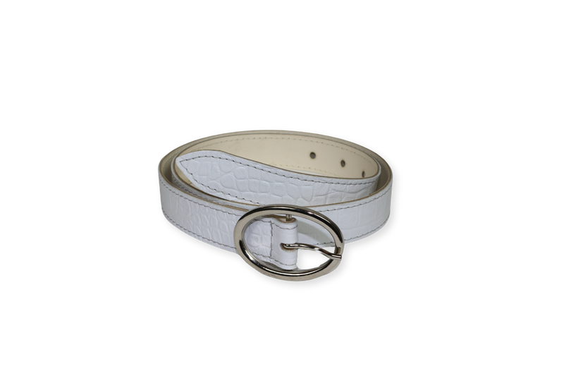 White Oval Belt