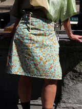 Wrap Skirt Check Print