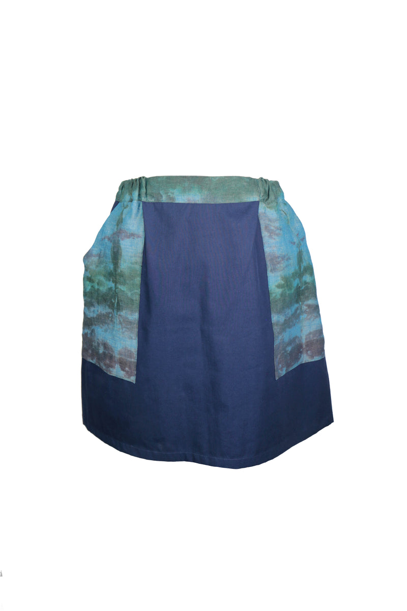 A-line patch skirt