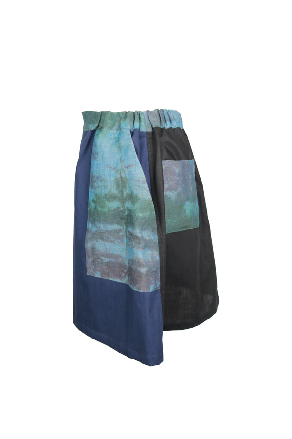 A-line patch skirt
