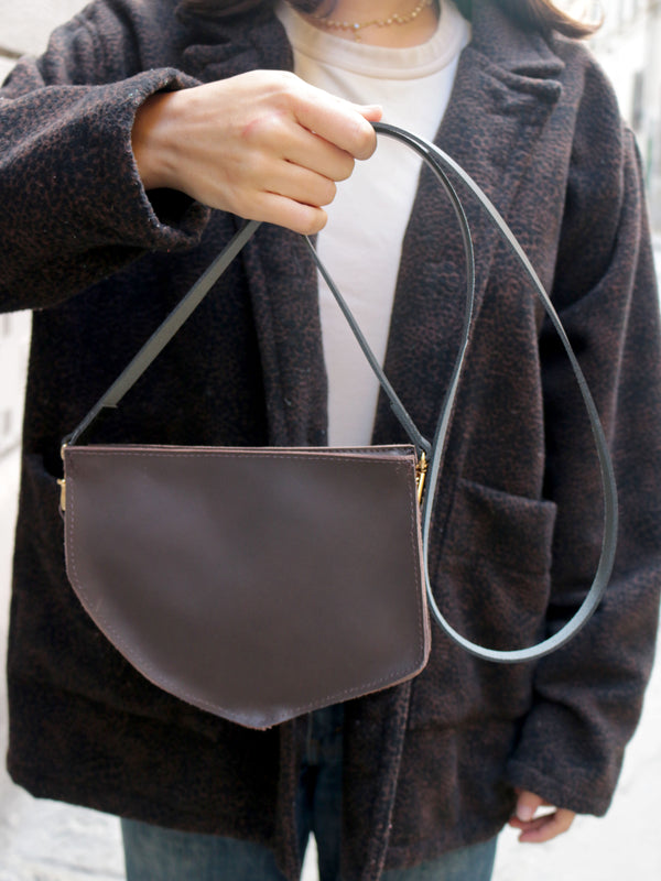 Brown calfskin Mini Crossbody