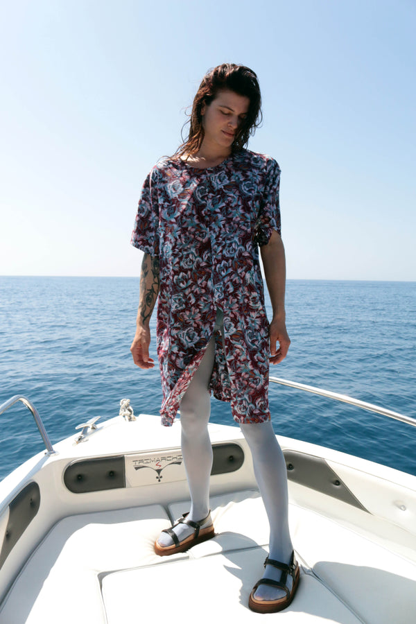 Oversized tee dress Vintage floral