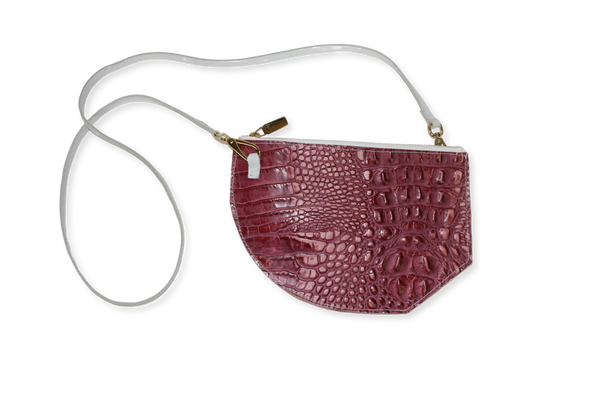 Pink Croc Crossbody