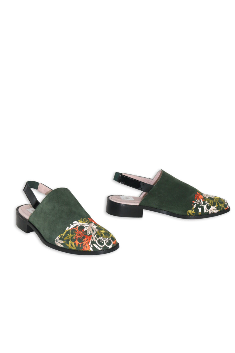 Penny Cast Green Embroidered